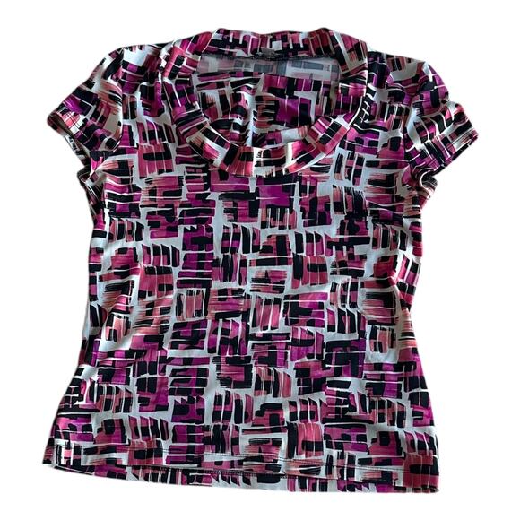 Tahari Abstract Print Professional Blouse - Picture 1 of 7